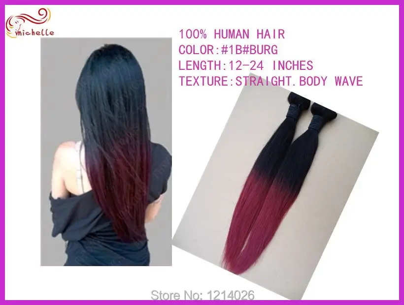 Ombre Braiding Malaysia Hair Extensions 3pcs Lot Two Tone Colors