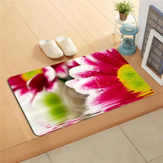Ua1 Custom pretty flower Doormat Home Decor Door mat Floor Mat Bath