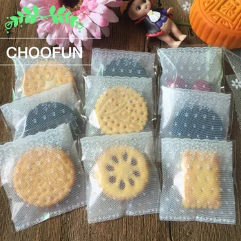 

500pcs Wholesale White Lace OPP Soap Christmas Cookie Baking Package Plastic Bags Wedding Gift and Candy Packaging bags BZ001