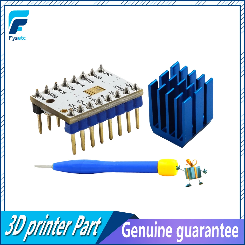 

1pc 3D Printer Parts TMC2100 V1.3 Stepstick Stepper Motor Driver Module with Heat Sink Ultra-silent Excellent Performance