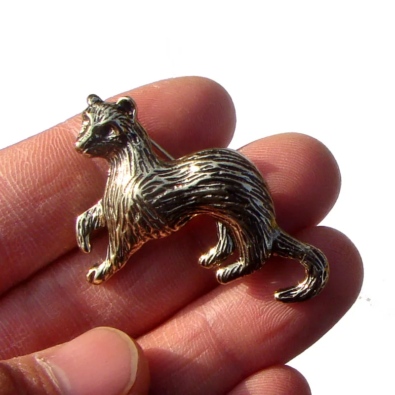 1 шт. металлическая брошь в виде хорька|brooch fashion|fashion broochfashion pins brooches |