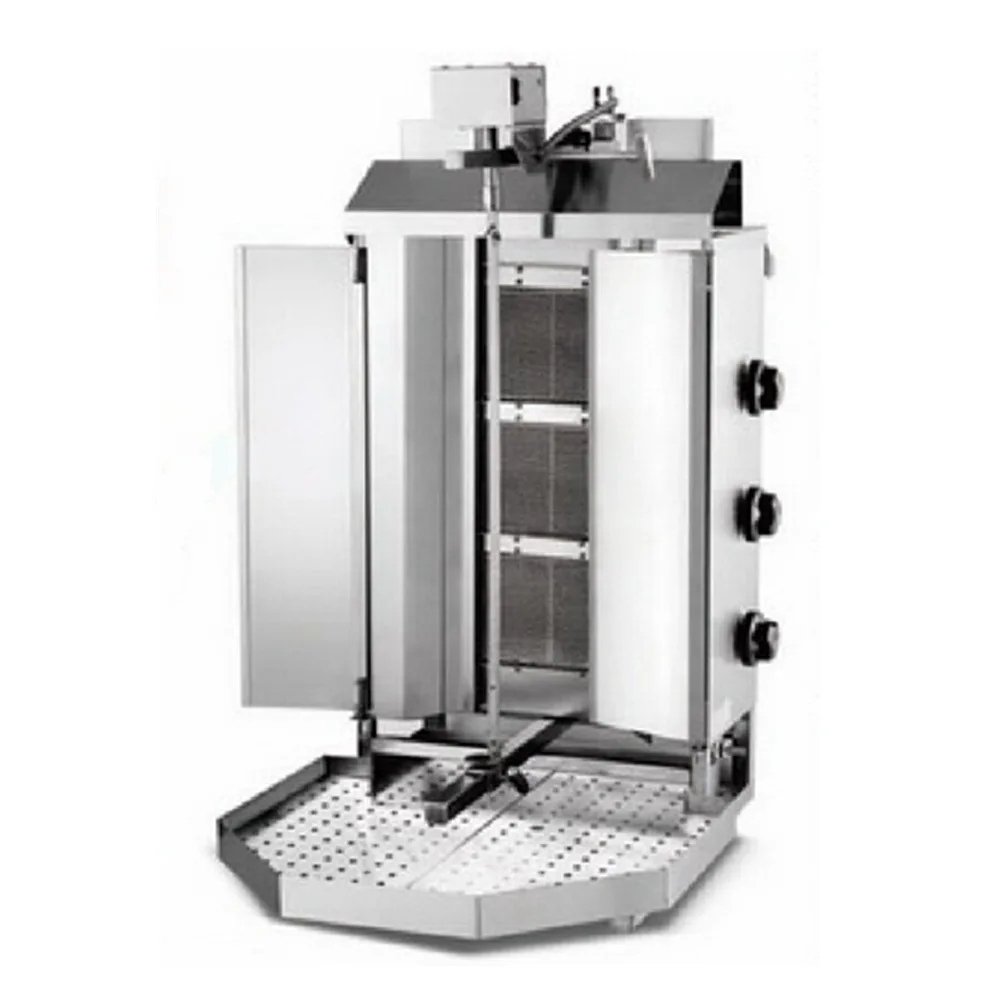 

110vand 220V Gas Doner kebab machine,gas bbq gas gyros grill three honeycomb ceramic plate burners shwarwar machine