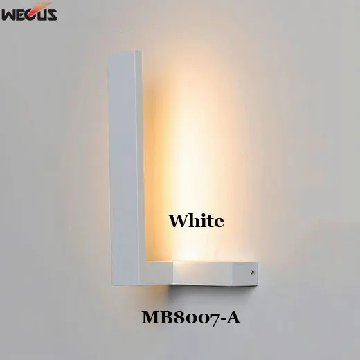 WECUS) скандинавский настенный светильник для гостиной, современный креативный прикроватный светильник для спальни, настенный светильник для отеля/коридора - Цвет абажура: A-left-white