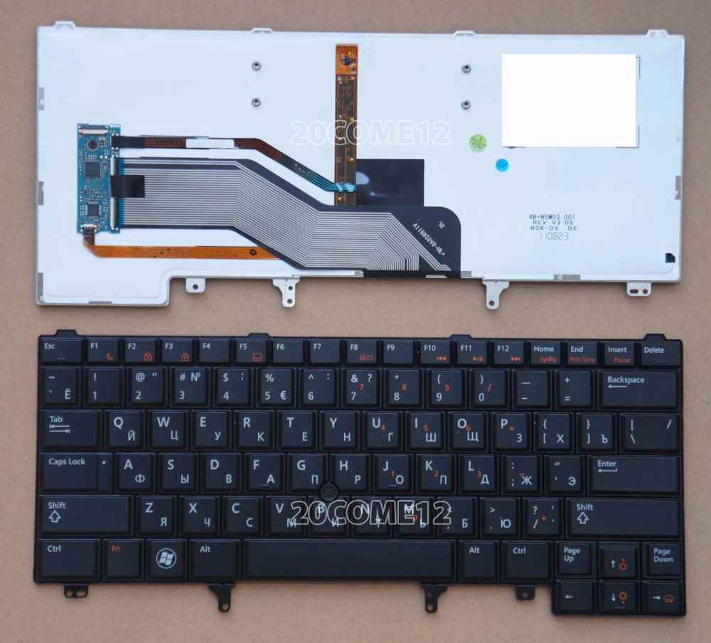 

New Laptop keyboard for DELL E6420 E6320 E6430 E6440 RUSSIAN/SPANISH/UK/US layout