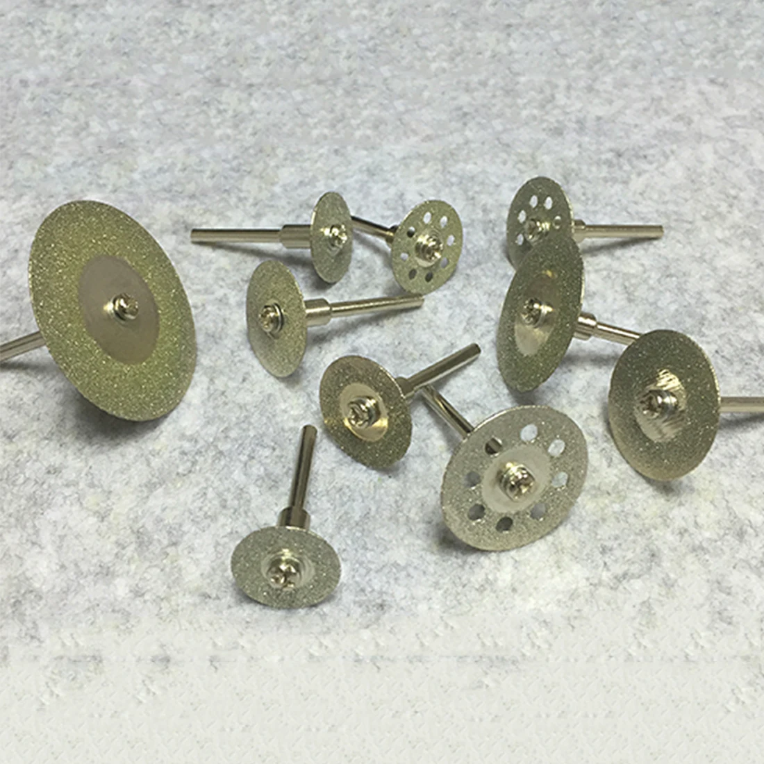 Mini Diamond Saw Blade Silver Cutting Disc Cut-off Hold Wheel Set For Dremel Rotary Tool Cutting / Grinding / Engraving Tools