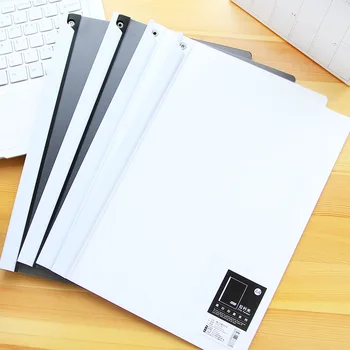 

1pcs Business A4 black and white folder data roll clip paper clip lever clip drawbar clip file student with small fresh
