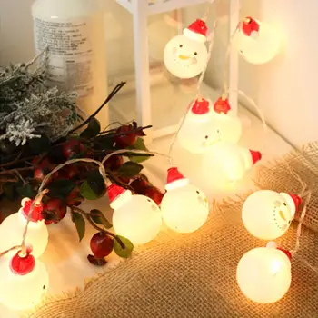 

AKDSteel LED Charming Christmas Snowman Shape String Light for Home Garden Party Christmas Decoration