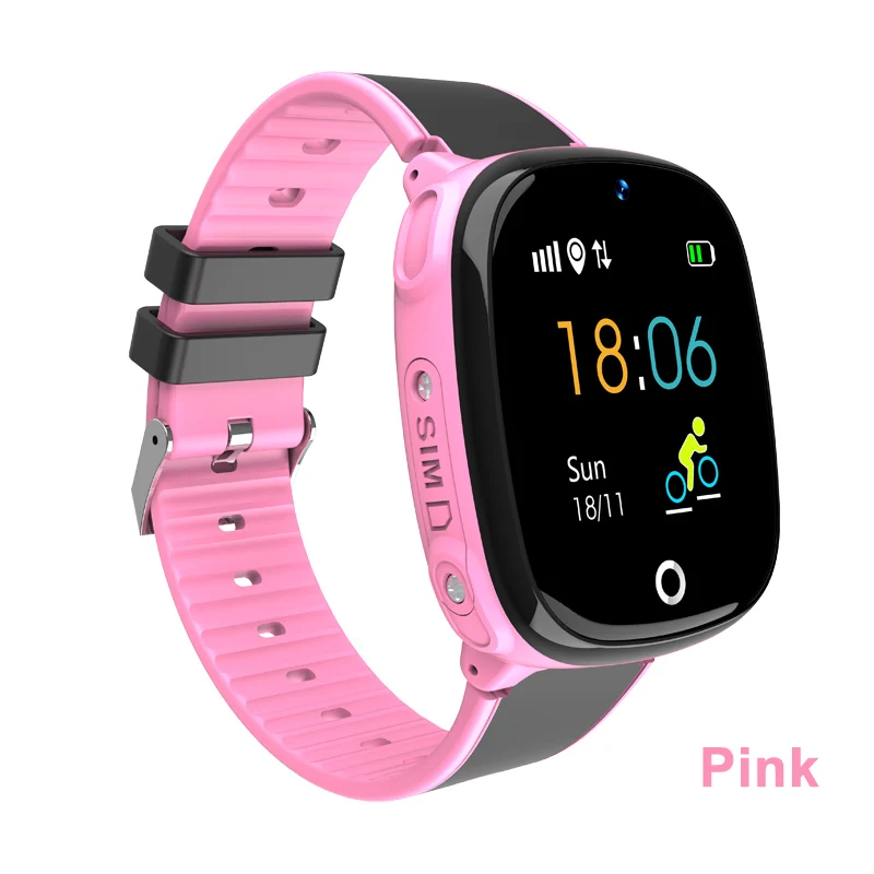 HW11 Детские умные часы семья Bluetooth Шагомер Смарт часы водонепроницаемый носимые устройства gps SOS Вызов дети Безопасный для Android - Цвет: Розовый