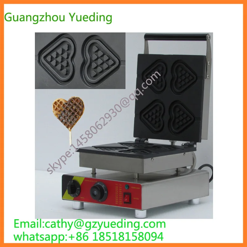 

hot sell waffle maker manufactures with heart-shape/commercial waffle machinery