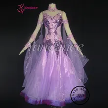 2016 Sequin Bright Rhinestone New International Ballroom Dance Dress B-10354