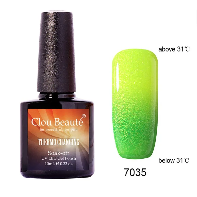Clou Beaute термо меняющийся УФ-гель для ногтей впитывающийся гель для ногтей цветной УФ-и светодиодный термолак - Цвет: 7035
