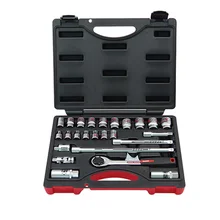 Промышленный 25 шт. 3/8 гаечные ключи с трещоткой, Комбинированный Набор торцевых головок 6-22 мм, набор ручных инструментов, инструменты для ремонта авто