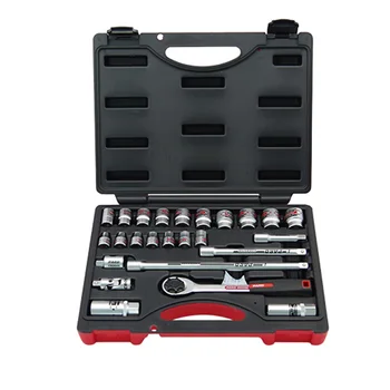 Price Industrial-grade 25pcs 3/8 Ratchet Wrenches Combination Set Flank Sockets 6-22mm Hand Tool Set Auto Repair Tools