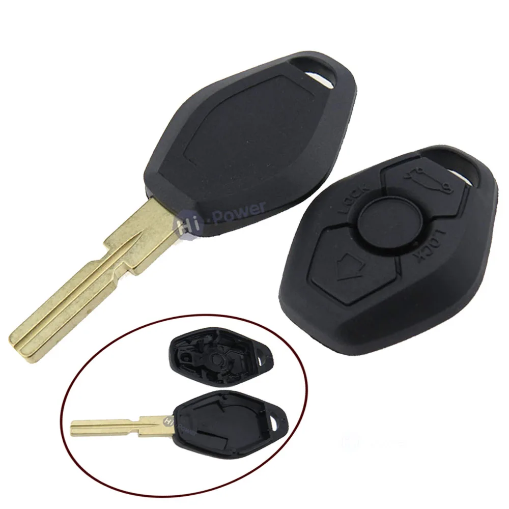 

3 Button Car Remote Key Case Shell For BMW X3 X5 Z3 Z4 1/3/5/7 Series Unut Hu58 Blade Remote Car Key Cover Fob