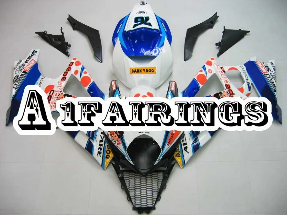 Цветной синий ABS пластик мотоциклы полный обтекатель комплект для Suzuki GSXR1000 K7 2007