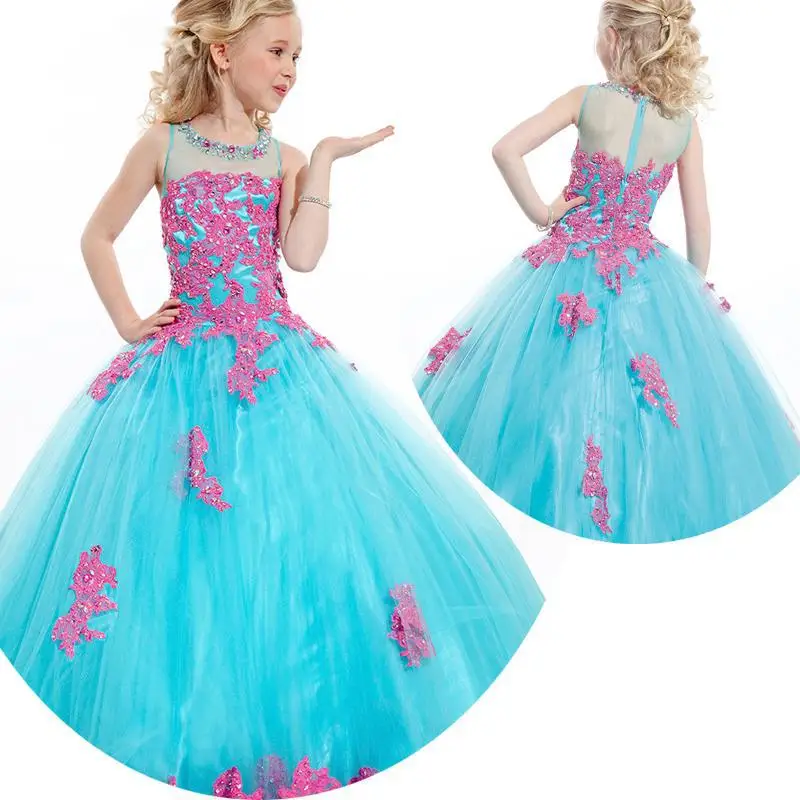 

Beauty Pageant Dresses For Little Girls Pageant Gowns 2015 10 Kids Ball Gowns Princess 10 Sheer Junior Girls Wedding Dresses