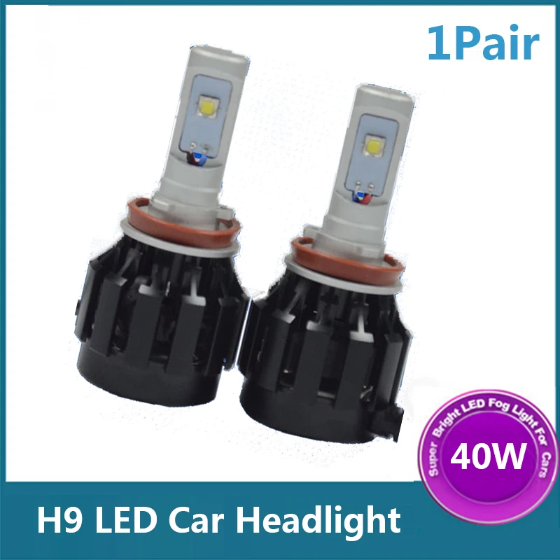 

2 Pcs 40W H9 4400LM LED Bulbs Super White Car Replacement Headlight Fog Light Driving Lamps DRL