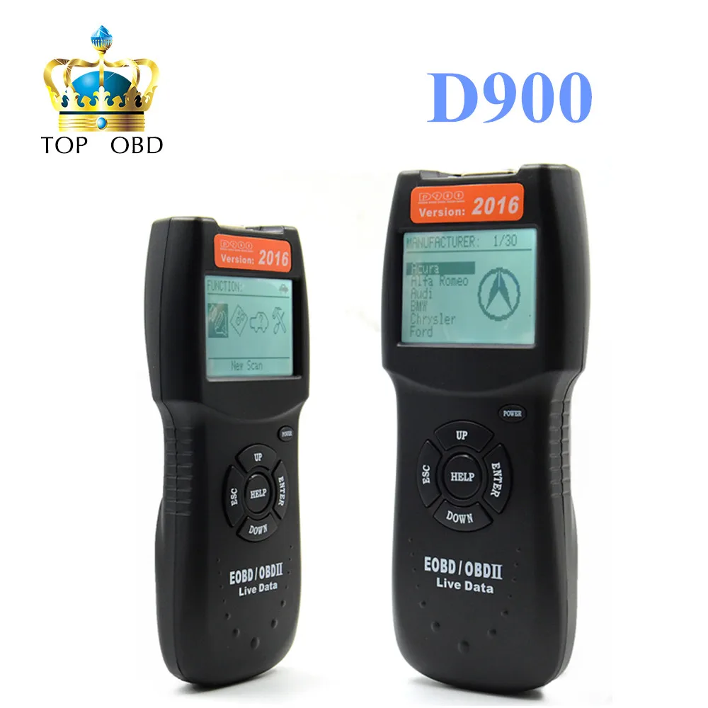 2017 High quality D900 obd2 scanner Universal OBD2 EOBD CAN Fault Code