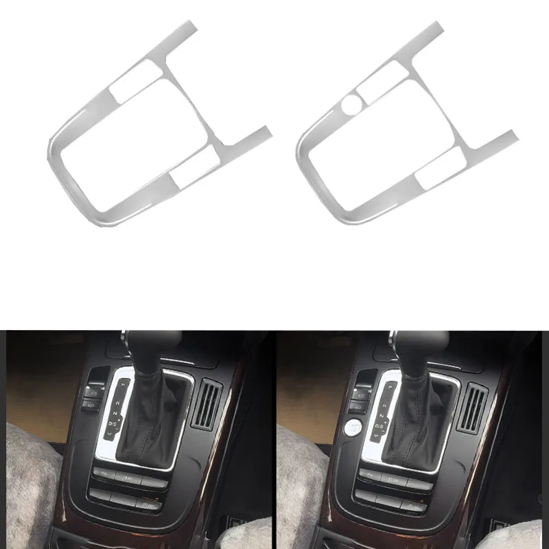 

Car Styling Gear Shift Frame Panel Decoration Cover Trim Stainless Steel Stickers For Audi A4 B8 Q5 2009-2016 Year Accessories
