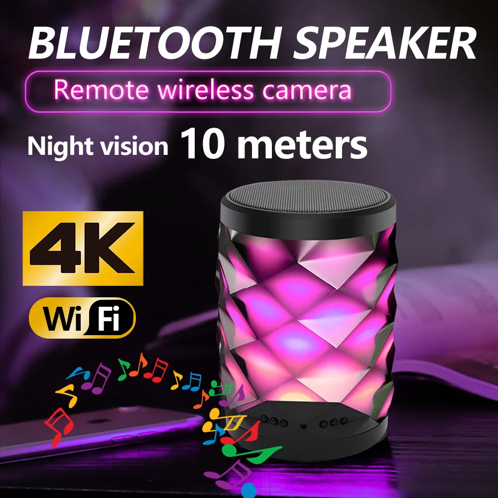 

4k Bluetooth Speaker wireless hidden WIFI camera 1080P Network Night Vision CCTV Camera