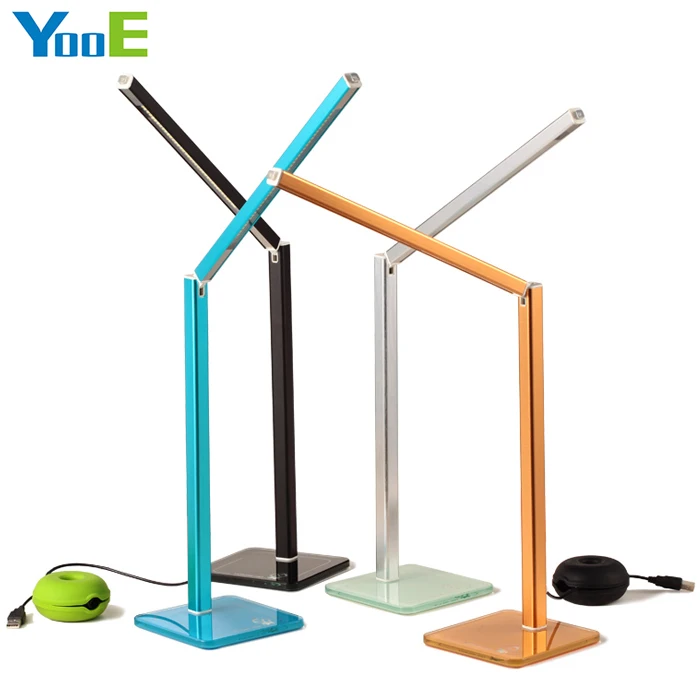 

YooE LED Table lamp dimming and color clip bedside Multi-function Folding reading Lights 5W USB/AC Input Study Reading Light