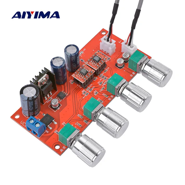 AIYIMA AD828 HIFI สเตอริโอ Preamp เครื่องขยายเสียง Volume Tone Control Pre-Amp Preamplifier BOARD ดีกว่า NE5532