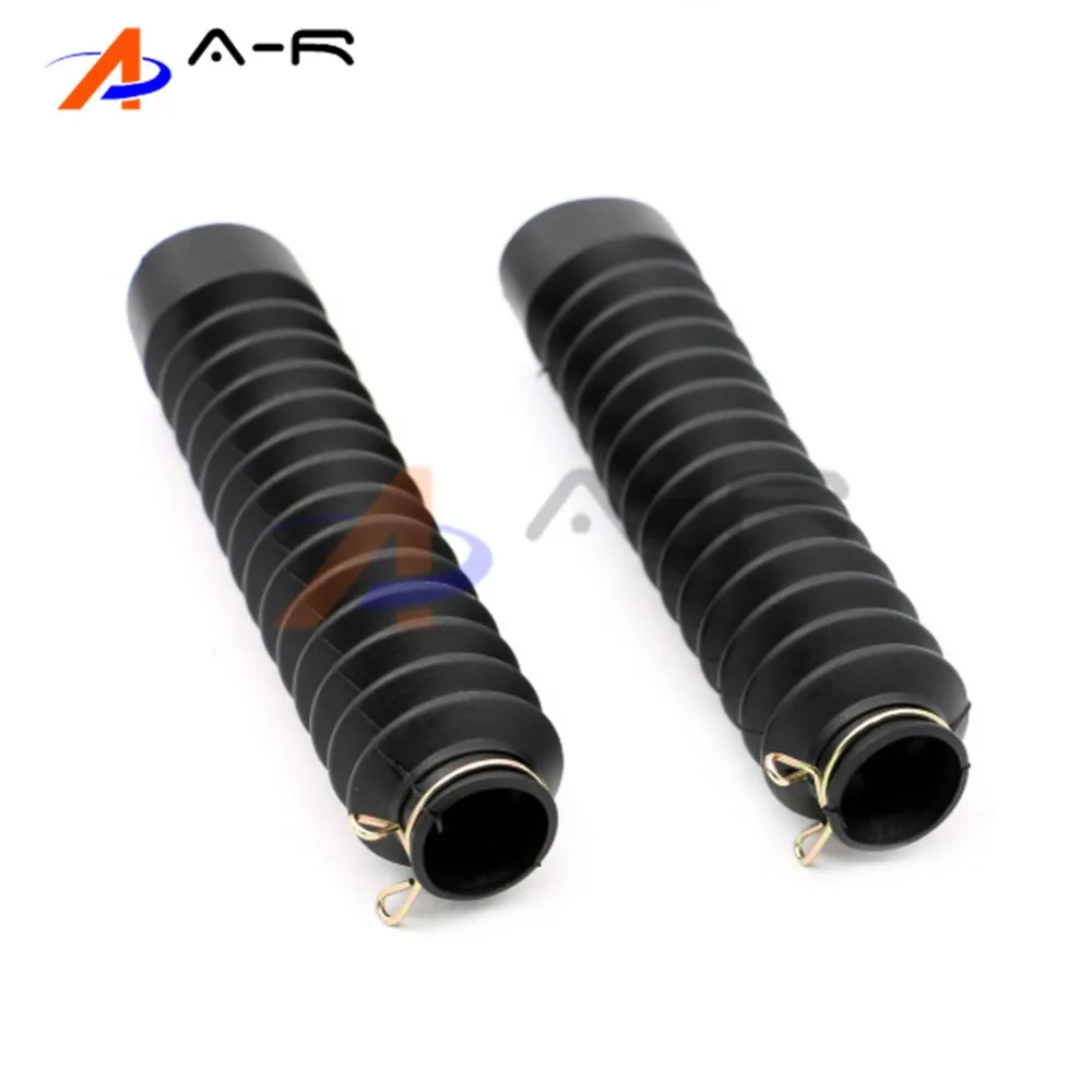 7.6" Motorcycle Rubber Front Fork Cover Gaiters Gators Boot Shock