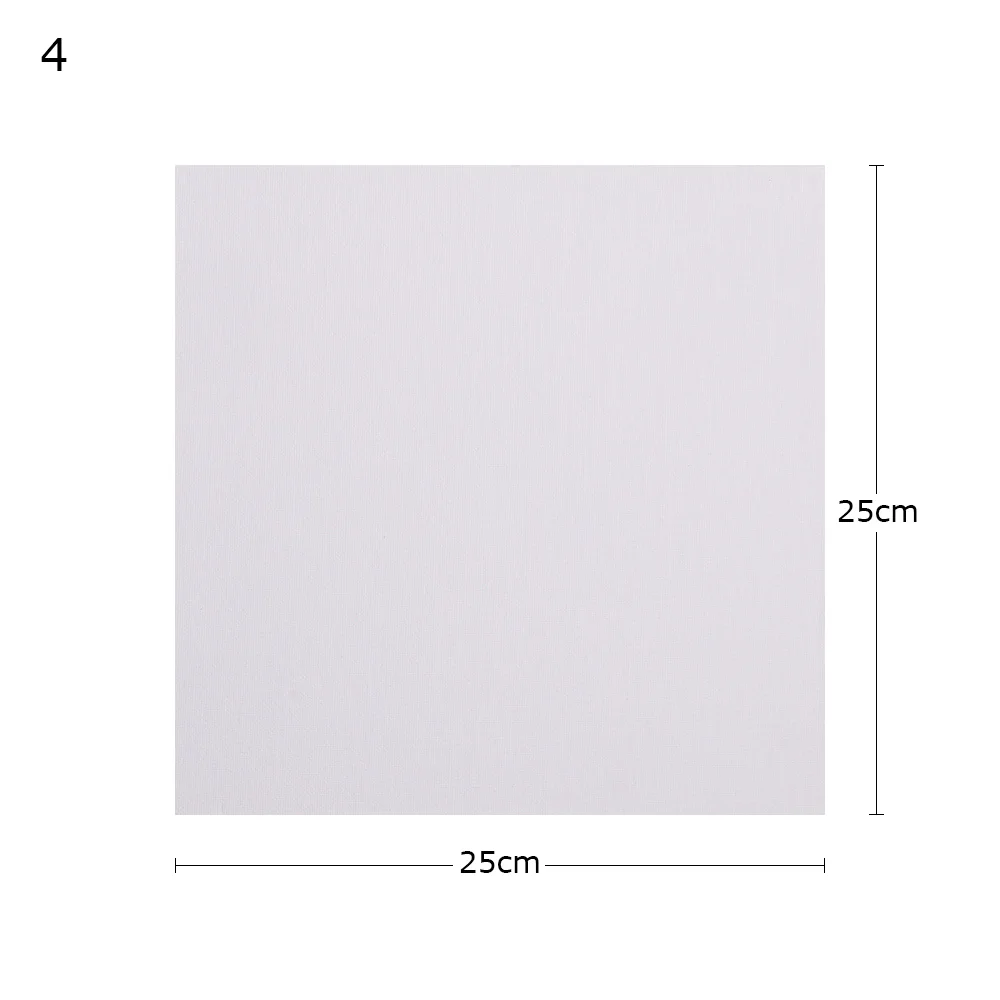 5 размеров белая доска хлопок холст для масляной живописи ручная роспись рамка холст панели DIY ремесло живопись инструмент - Цвет: 25X25cm