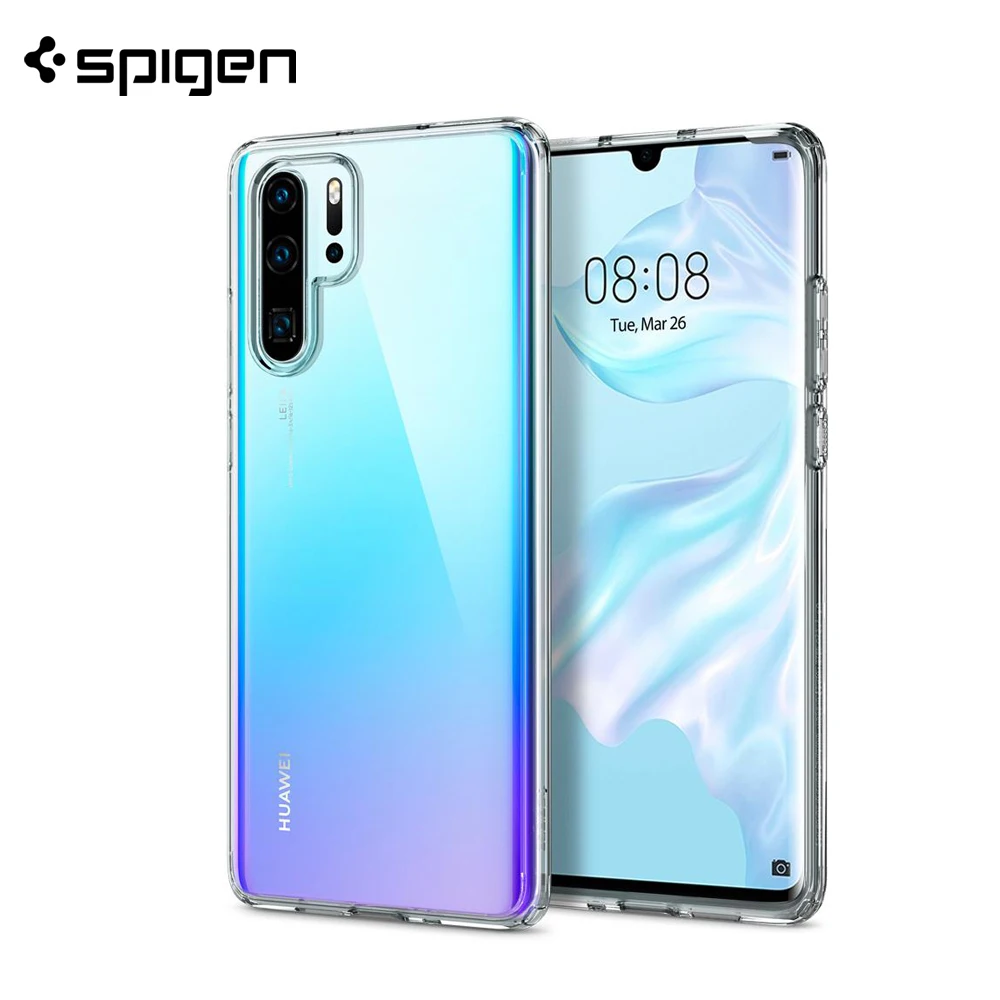 100% Original SPIGEN Huawei P30 Pro / P30 Case Ultra Hybrid Clear Hard Back Panel Flexible Bumper Hybrid Cases