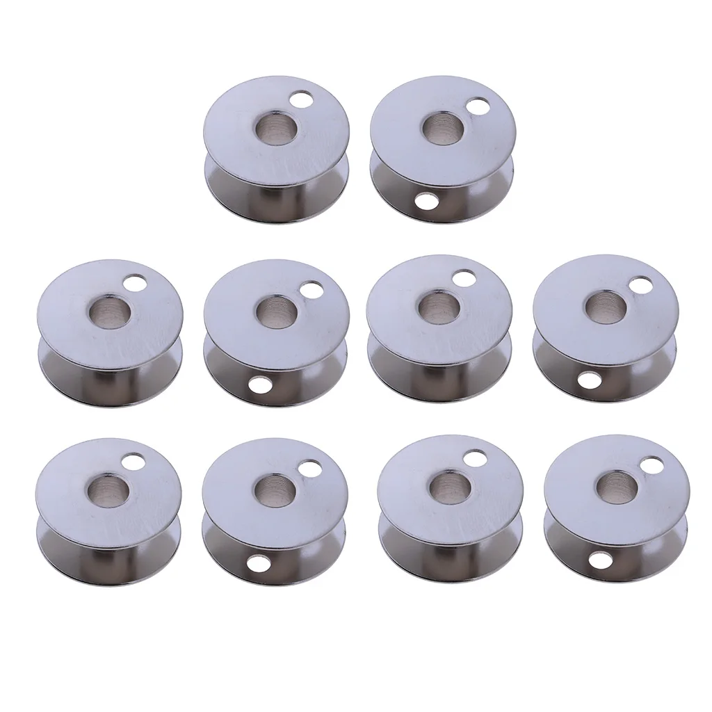 10pcs Metal Industrial Sewing Machine Bobbins for Brother Janome Singer 12mm