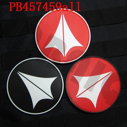 

3D PVC patch Robotech Macross U.N.SPACY Logo Rubber patch