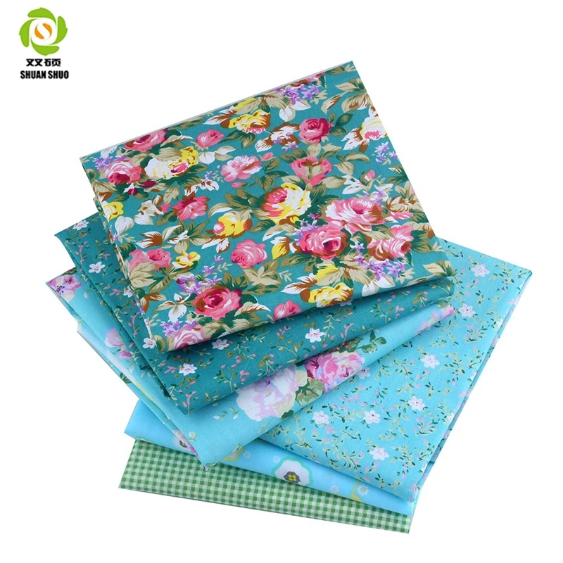 6 PCS 40*50CM Flower Designer Tilda Cotton Patchwork Fabric For Sewing DIY Doll Clothing