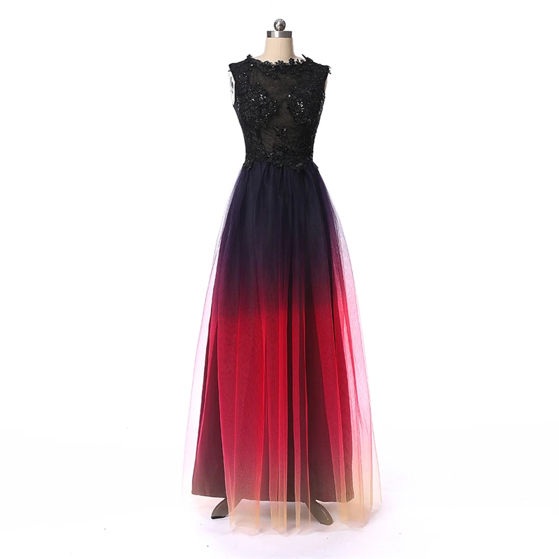 

Bealegantom 2019 New Ombre Prom Evening Dresses Beaded Plus Size Beaded Lace Up Gradient Party Gowns Vestido Longo QA1542