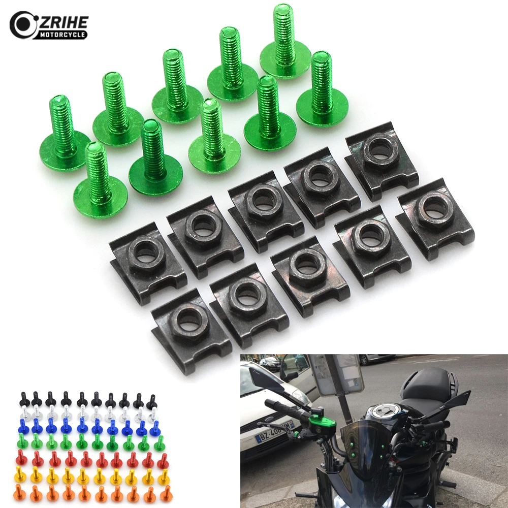 6MM CNC Motorcycle Accessories Fairing body work Bolts Screws 10 pcs for honda CBR 1000 RR 1000RR CBR1000RR Cbr 600 yzf r3 MT07