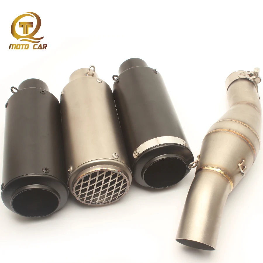 

Escape Moto 51MM Muffler Exhaust Motorcycle Stainless Steel Link Pipe Connector Clamp Spring for Benelli 300 Full Exhaust System