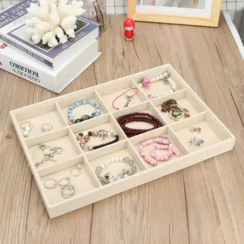 

Professional 12 Slots Jewelry Display Ring Necklace Storage Box Container Organizer Necklace Bracelet Earring Holder Box Tray l
