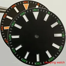 30,8 мм Черный световой циферблат часов и крупным планом макро набор аксессуаров для miyota 8215 Минчжу DG2813 автоматический механизм P750