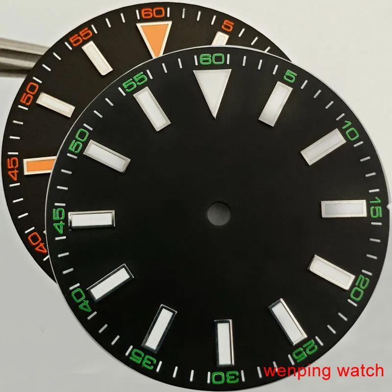 

30.8mm Black Luminous Watch Dial Accessory Kit For miyota 8215 Mingzhu DG2813 automatic Movement P750