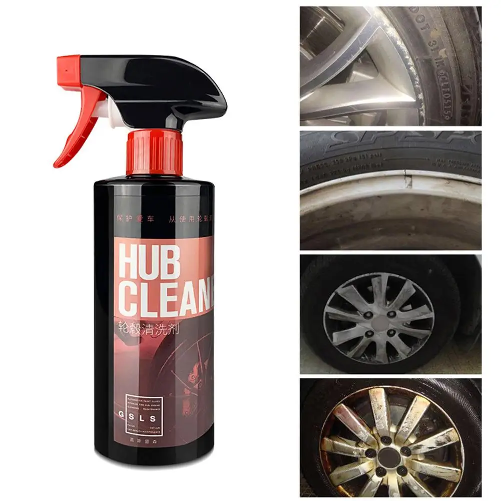 

500ML Car Rim Care Wheel Ring Cleaner Liquid Glazing Decontamination Rust Steel Ring Auto Tire Detergent Cleaning Agent