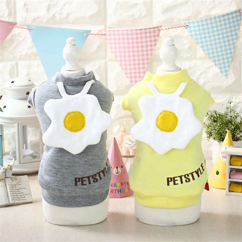 Petstyle fafa Poached Egg Dog Vest Autumn Cachorro Clothes Dog Vestidos