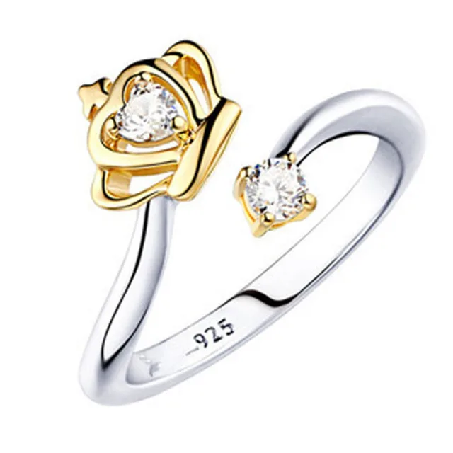New Fashion Argento Placcato Regina Corona Anello Regolabile Anello di Cerimonia New Fashion Argento Placcato Regina Corona Anello Regolabile Anello di Cerimonia