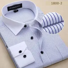 Men Dress Shirts 2017 New Spring shirts 7xl 8xl 9xl 10xl Long Sleeve Formal Business Casual Brand Plus Size Men Shirt striped