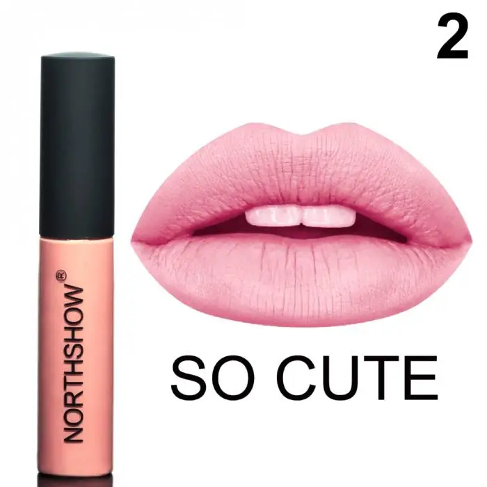 1 Pcs Matte Lipstick Waterproof Nude Velvet Liquid Lipstick Smooth High Pigmented Lip Glaze JIU55