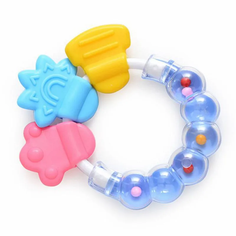 Cartoon Infant Toy 1 PC Cartoon Baby Rattle Teether Toys For Baby 0-12 Month Newborn development  Educational