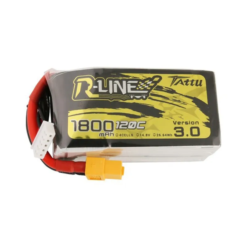 1/2/4 шт. TATTU R-LINE Версия 3,0 14,8 V 1800 мА/ч, 120C 4S Lipo Батарея XT60 Разъем для RC пульт дистанционного управления Управление игрушки Запасные Запчасти Радиоуправляемый квадрокоптер - Цвет: 1PCS