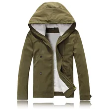 Популярная мужская зимняя модная стеганая куртка с капюшоном с хлопковой подкладкой, теплое пальто со съемным капюшоном, 3 цвета