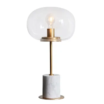 

New Glass Ball LED Table Lamp Marble Desk Light Reading Lamp For Hotel Bedside Bedroom Dining Room Decor Table Lighting TA087