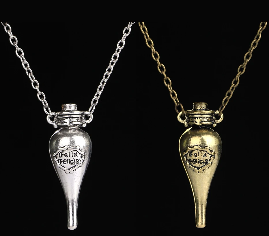 

Harry Potter Potion Bottle Pendants Necklaces Choker For Unisex Retro Chain Necklaces Jewelry Collection Deathly Hallows
