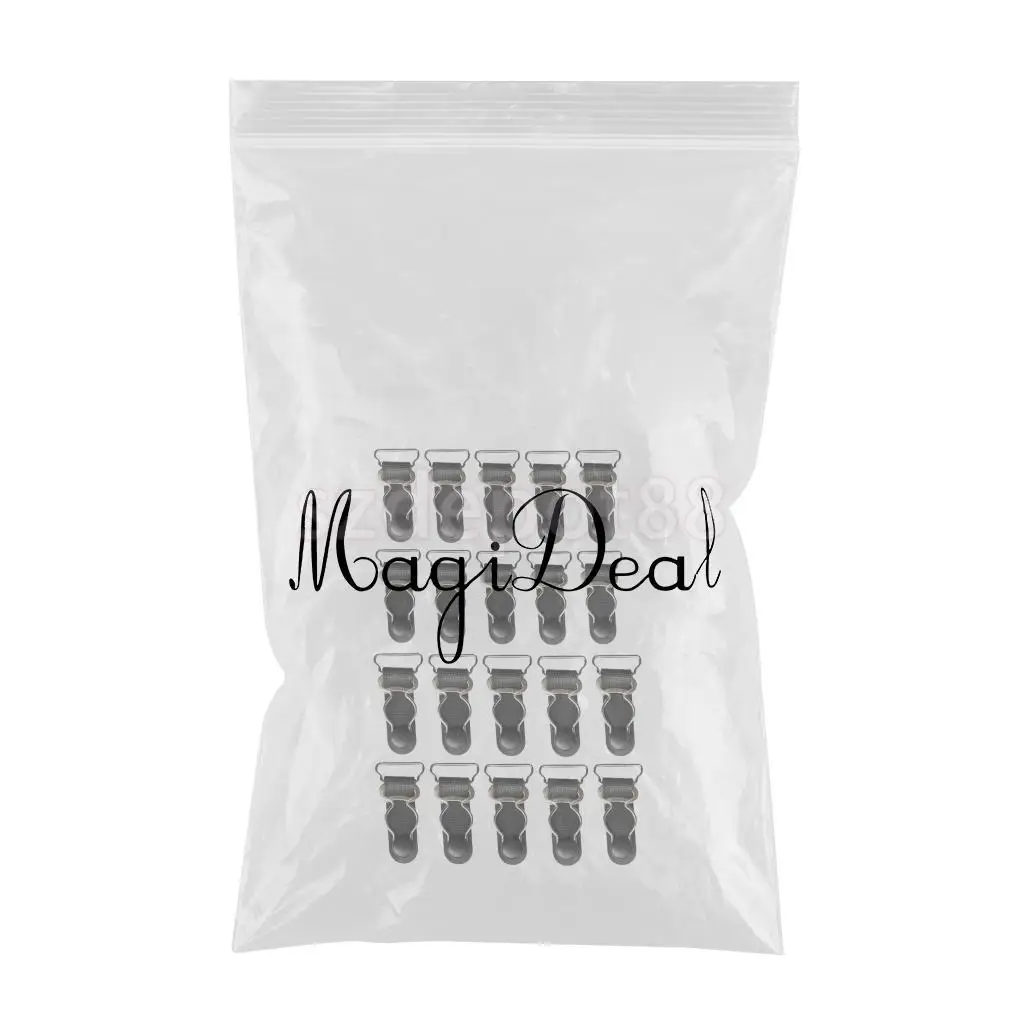 20/set Black Women Garter Belt Straps Grips Stocking Suspenders Clip 20/26mm