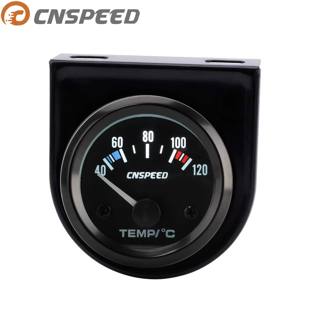 

CNSPEED 2"52mm 12V Auto Water Temp Gauge 40-120Celsius With Sensor Car Water Temperature Meter Racing Meter White Led